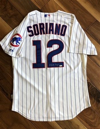 Vintage #12 ALFONSO SORIANO Chicago Cubs MLB Majestic Jersey YM