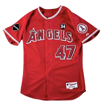 Howie Kendrick's 2009 Anaheim Angels Game-Worn, Majestic, Red
