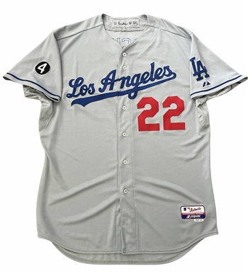 Clayton Kershaw Authentic Game-Used Jersey from 8/16/20 Game vs LAA - Size  48