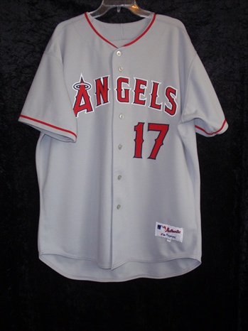 Darin Erstad player worn jersey patch baseball card (Anaheim
