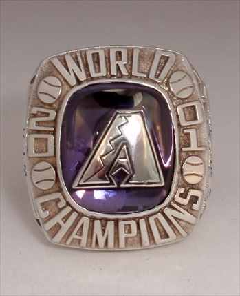 Diamondbacks Rings 2001 Arizona Diamondbacks World Series Champions Sterling Silver