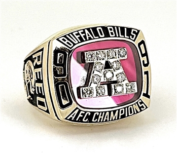Andre Reed's 1991 Buffalo Bills AFC Champions 10K Gold & Diamond Ring!